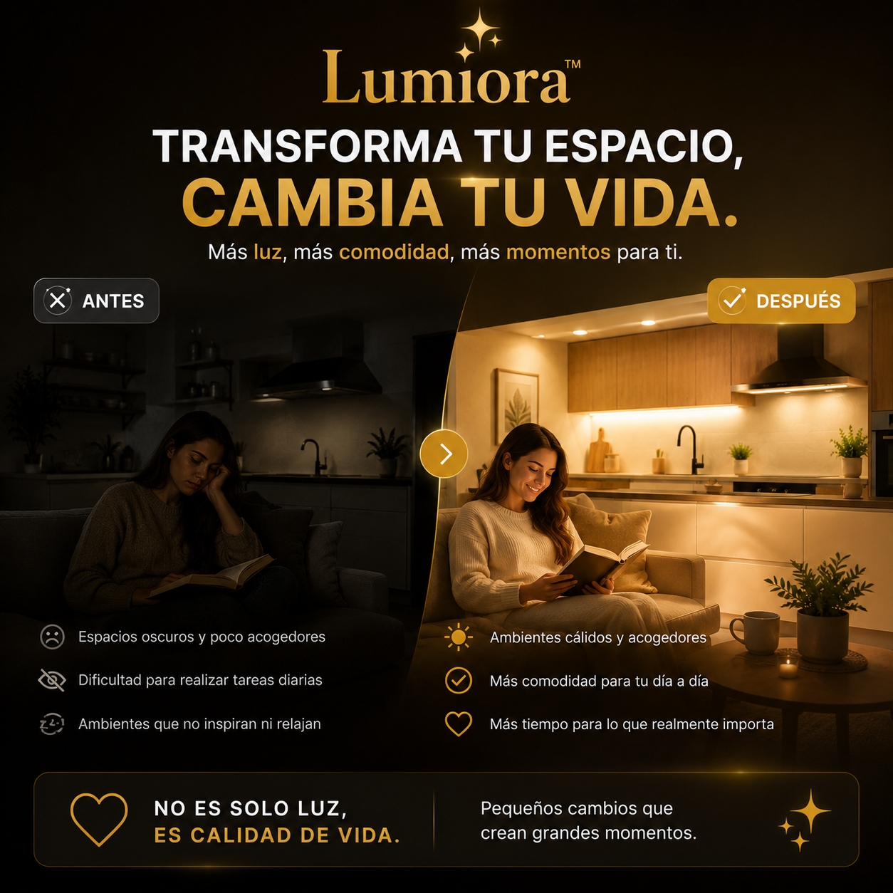 Lumiora™ | transforma cualquier espacio en segundos