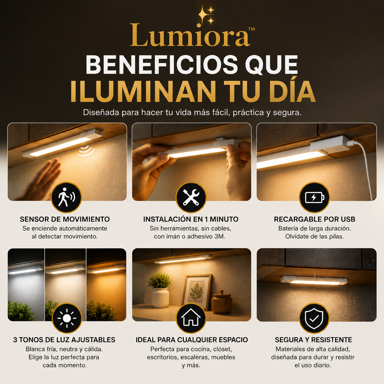 Lumiora™ | transforma cualquier espacio en segundos